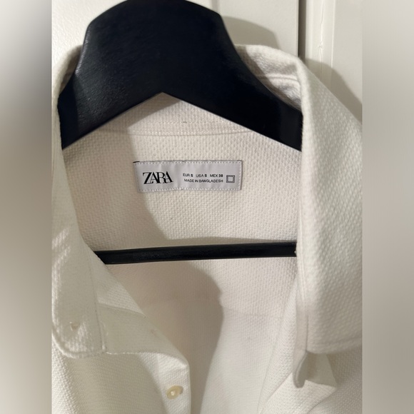 Zara men’s small white button down shirt - Picture 2 of 3